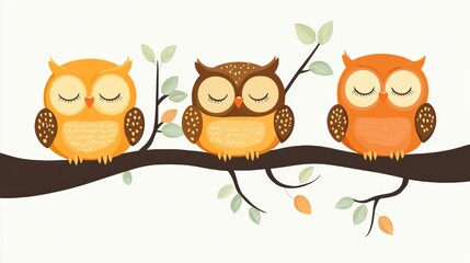 Obraz premium Cute cartoon owl. Halloween decoration.