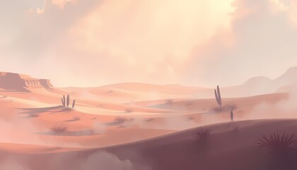 Obraz premium sunset over the desert