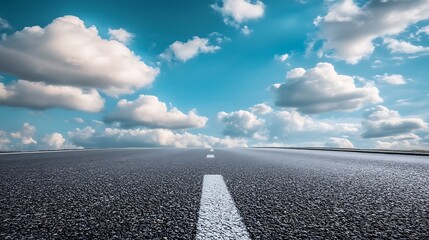 Asphalt Road Leading to the Horizon