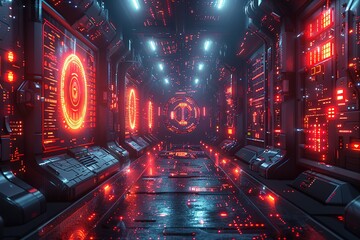 futuristic virtual marketplace users digital assets nfts space environment free v technology text job