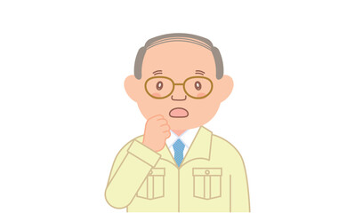 驚いた表情のマンション管理人