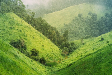 Obraz premium Rain and sun in the valley