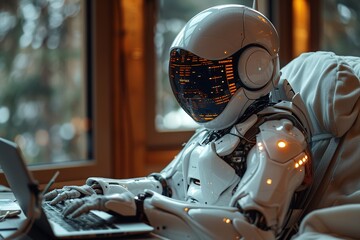 high-tech ai-powered personal assistant finances schedules daily technology tasks robot free