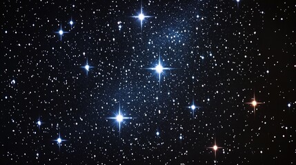 Obraz premium Stunning Night Sky with Bright Stars and Nebulas