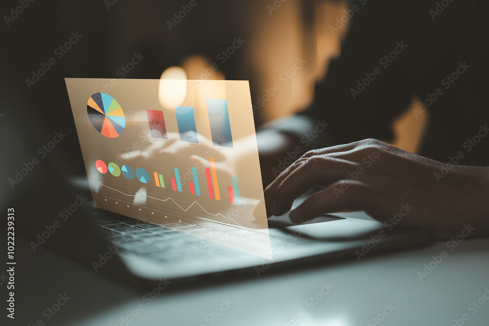 Poster Analyzing key metrics to drive performance and growth. Utilizing digital tools to enhance data-driven insights.