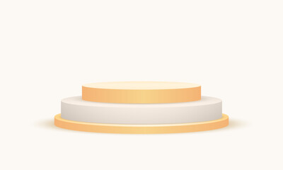 Blank 3d podium round stage background for product advertisement