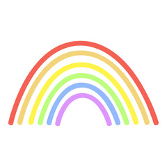 Obraz premium Colorful rainbow Cute symbol illustration on white