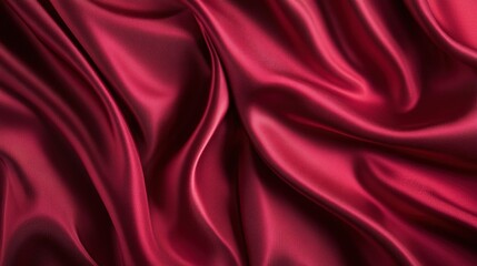 Obraz premium Elegant Red Satin Fabric Texture Background