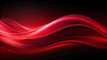 Fototapeta premium Abstract Crimson Waves Flowing in a Dark Abyss