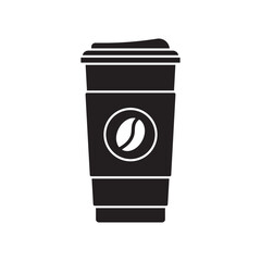 coffee cup vector art black vector design illustration