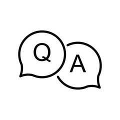 q and a vector outline vector design illustration