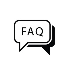 faq icon vector black outline vector design illustration