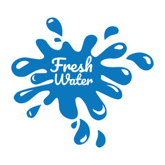 freshwater label blue 