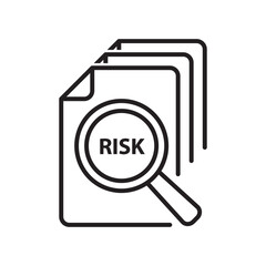 risk document icon outline vector design illustration