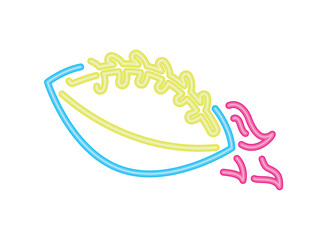 american football onfire sport neon style