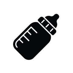 baby bottle icon black