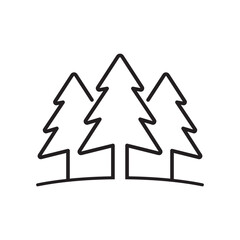outlines spruce tree icon vector design illustration