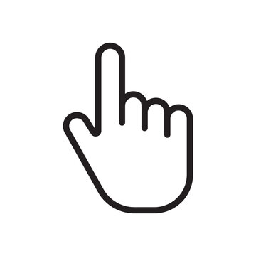 vectors tap finger icon outline vector design illustration