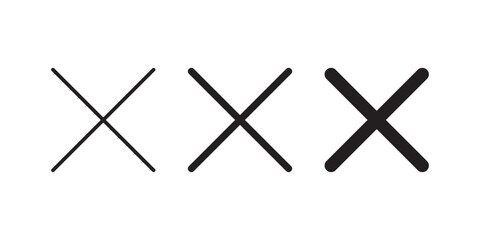 cross multiply close remove mark