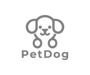 Fototapeta premium Pet dog medical therapy logo icon vector template design for pet clinics.