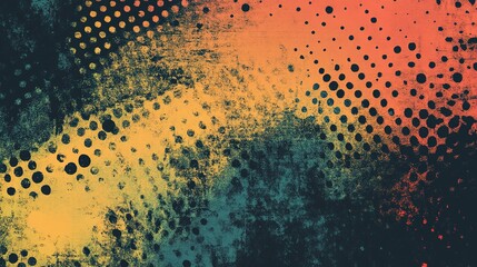 Vibrant Abstract Texture with Bold Color Dots