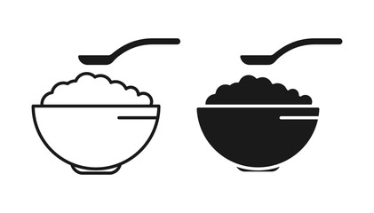 bowl cereal icon set vector design illustration
