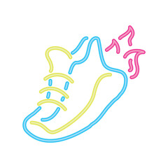 Fototapeta premium tennis sport shoes onfire neon style