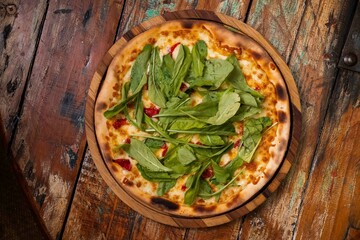pizza with arugula