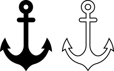 ship anchor set icon 