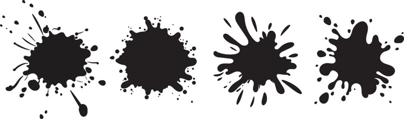 splash water silhouette set vector design illustration