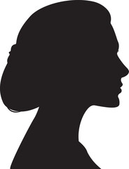 silhouette of a woman's face, side view