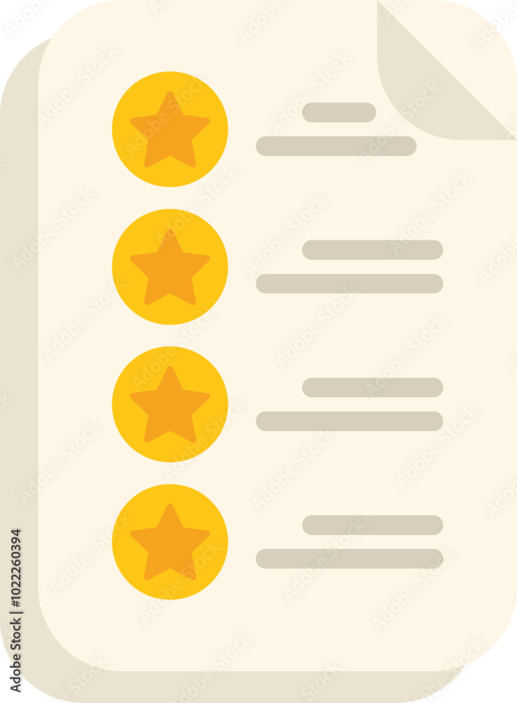 Poster document is displaying customer feedback showing a five star rating representing excellent service a