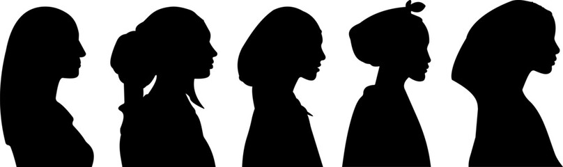 silhouette of woman with head covering