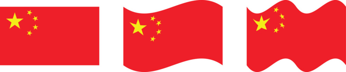 china flag flat design