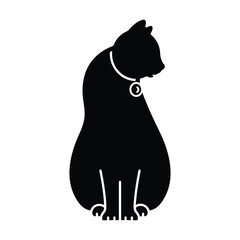 silhouette of a cat facing sideways