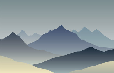 mountain landscape vector