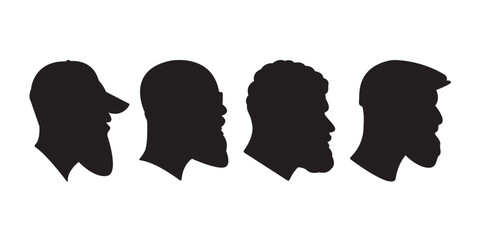 adult male head silhouette