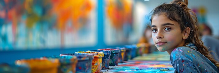 Calming effect of art therapy with participants creating expressive artwork in a supportive and serene environment