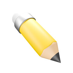 a 3D icon render pencil office