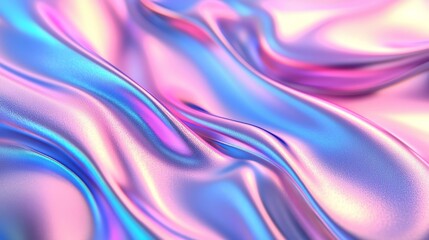 Iridescent Fabric Texture with Soft Waves and Highlights