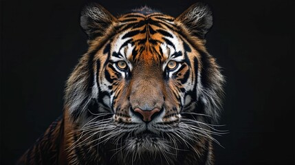 Fototapeta premium Close-up Portrait of a Tiger with Intense Gaze