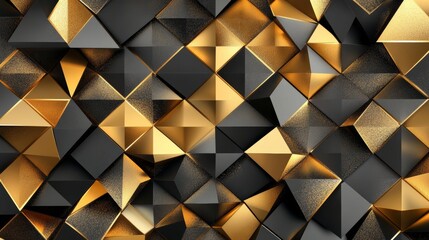 Glamorous Geometric Texture in Gold and Black Tones