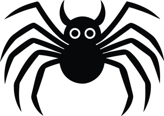 Halloween-spider-silhouette--vector-illustration and Clipart Line Art for Creative Designs