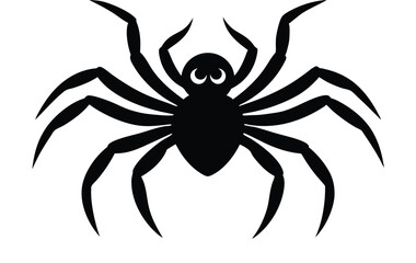 Halloween-spider-silhouette--vector-illustration and Clipart Line Art for Creative Designs