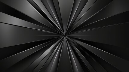 Dynamic Black Abstract Design with Radiating Lines