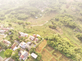 Natural view of Mount Pangradinan valley. The foot of the mountain is filled with residential...