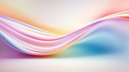 A whimsical rainbow background wallpaper with soft, curved stripes of color, creating a playful and joyful look.