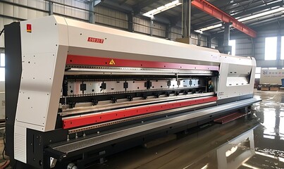 Sheet metal hydraulic CNC press brake machine in a factory