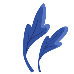 Blue leaves illustration