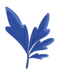 Blue leaves illustration